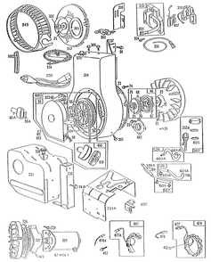 Blower Hsg,sno-Gard,rewind Diagram and Parts List for 170432-2342-XX  Briggs and Stratton Engine